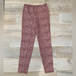 Free People Pink/Red Patterned Pant Size XS